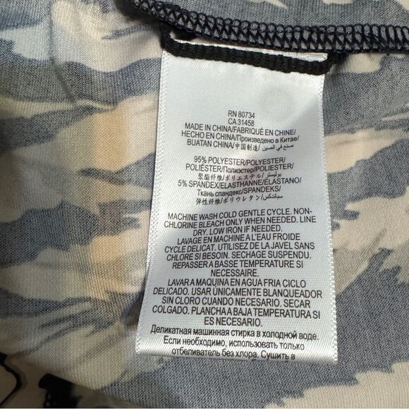 BCBGMaxazria Bridgit Tunic Mini Dress Women's MEDIUM Black Ivory Animal Print - Picture 7 of 8